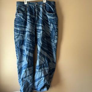Tie dye baggy jeans